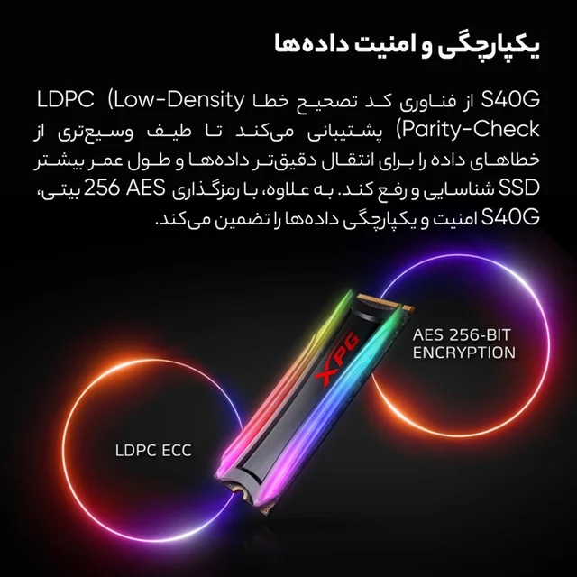 اس اس دی اینترنال ای دیتا ایکس پی جی مدل SPECTRIX S40G M.2 2280 ظرفیت 2 ترابایت 102751683