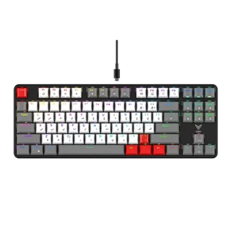 کیبورد گیمینگ هیسکا مدل HX-KEG440، سوییچ مکانیکال آبی، Tenkeyless، نورپردازی RGB 102752800