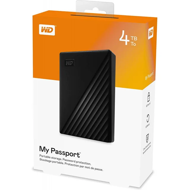 هارد اکسترنال وسترن دیجیتال مدل My Passport ظرفیت چهار ترابایت دارای رابط USB Type-A 3.0 102864129