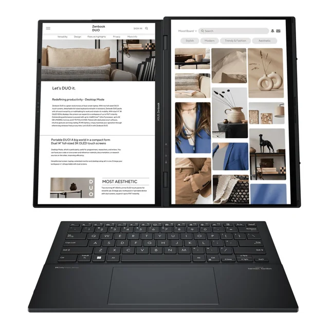 لپ‌تاپ 14 اینچی ایسوس مدل Zenbook DUO UX8406CA-Core Ultra 9 285H-32GB LPDDR5X-2TB SSD-Dual 102861834